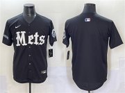 Cheap Men's New York Mets Blank Black 'Gotham Gothic Edition' Vapor Premier Limited Stitched Baseball Jersey