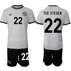 Men\'s Germany #22 Marc-Andre ter Stegen White 2025 Home Soccer Jersey Suit