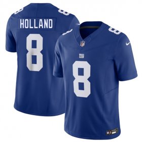 Cheap Men\'s New York Giants #8 Jevon Holland Blue 2025 F.U.S.E. Vapor Untouchable Limited Football Stitched Jersey