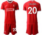 Wholesale Cheap Men 2020-2021 club Liverpool home 20 red Soccer Jerseys