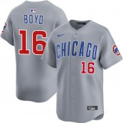 Cheap Men's Chicago Cubs #16 Matthew Boyd Grey Limited Stitched Baseball Jersey
