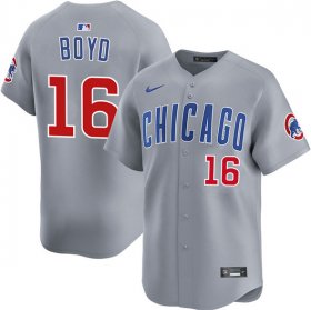 Cheap Men\'s Chicago Cubs #16 Matthew Boyd Grey Limited Stitched Baseball Jersey