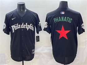 Men\'s Philadelphia Phillies Black Gothic Phanatic Vapor Limited Stitched Jersey Cheap