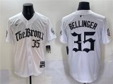 Cheap Men's New York Yankees #35 Cody Bellinger White 'Gothic Legacy Edition' Vapor Premier Limited Stitched Baseball Jersey