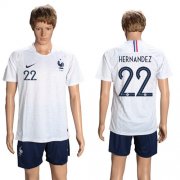 Wholesale Cheap France #22 Hernandez Away Soccer Country Jersey