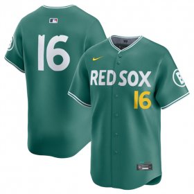 Cheap Men\'s Boston Red Sox #16 Jarren Duran Green 2025 City Connect Limited Stitched Baseball Jersey