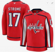 Cheap Men's Washington Capitals #17 Dylan Strome Red 2024-25 Home Stitched Hockey Jersey