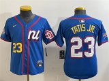 Cheap Youth National League #23 Fernando Tatis Jr. Blue 2025 All-Star Edition Limited Stitched Baseball Jersey