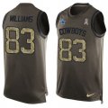 Wholesale Cheap Nike Cowboys #83 Terrance Williams Green Men's Stitched NFL Limited Salute To Service Tank Top Jersey