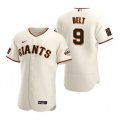 Wholesale Cheap Men's San Francisco Giants #9 Brandon Belt stitched Cream Jersey