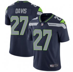 Wholesale Cheap Nike Seahawks #27 Mike Davis Steel Blue Team Color Men\'s Stitched NFL Vapor Untouchable Limited Jersey