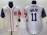 Cheap Men's New York Yankees #11 Anthony Volpe White American Style Limited Stitched Baseball Jersey
