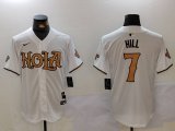 Cheap Men's New Orleans Saints #7 Taysom Hill White Nola Baseball Jersey