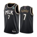 Wholesale Cheap Nike Hawks #7 Rajon Rondo Black NBA Swingman 2020-21 City Edition Jersey