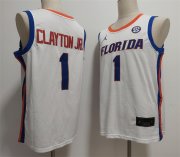 Cheap Men's Florida Gators #1 Walter Clayton Jr. White Stitched Basketball Jersey