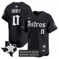 Men's Houston Astros #0 Orbit Black 'Gothic Edition' Vapor Limited Stitched Baseball Jersey Cheap