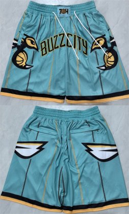 Cheap Men\'s Charlotte Hornets Teal Shorts (Run Small)