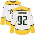 Wholesale Cheap Adidas Predators #92 Ryan Johansen White Road Authentic Women's Stitched NHL Jersey