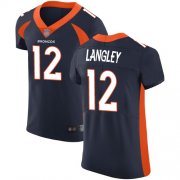 Wholesale Cheap Nike Broncos #12 Brendan Langley Navy Blue Alternate Men's Stitched NFL Vapor Untouchable Elite Jersey