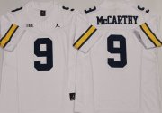 Cheap Men's Michigan Wolverines #9 J.J. McCarthy White 2024 F.U.S.E. Stitched Jersey