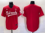 Cheap Men's Nebraska Huskers Blank Red With Patch Stitched Jersey