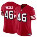 Men's San Francisco 49ers #46 Jon Weeks New Red 2025 F.U.S.E. Vapor Untouchable Limited Football Stitched Jersey Cheap
