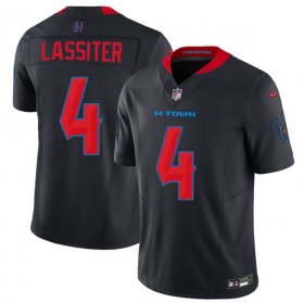 Men\'s Houston Texans #4 Kamari Lassiter Navy 2nd Alternate 2025 F.U.S.E. Vapor Limited Football Stitched Jersey