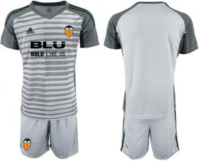 Wholesale Cheap Valencia Blank Grey Goalkeeper Soccer Club Jersey