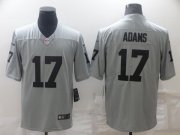 Wholesale Cheap Men's Las Vegas Raiders #17 Davante Adams Grey Limited Stitched Jersey