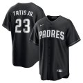 Men's San Diego Padres #23 Fernando Tatis Jr. Black Limited Stitched Baseball Jersey Cheap