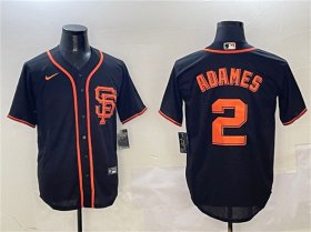 Men\'s San Francisco Giants #2 Willy Adames Black Cool Base Stitched Baseball Jersey Cheap