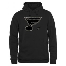 Wholesale Cheap Men\'s St. Louis Blues Black Rink Warrior Pullover Hoodie
