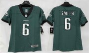 Women's Philadelphia Eagles #6 DeVonta Smith Green New Vapor Untouchable Limited Football Stitched Jersey(Run Small) Cheap Wholesale
