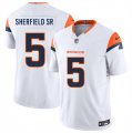 Men's Denver Broncos #5 Trent Sherfield Sr White 2025 F.U.S.E. Vapor Limited Football Stitched Jersey Cheap
