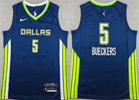 Cheap Men\'s Dallas Wings #5 Paige Bueckers Navy Stitched Basketball Jersey