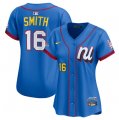 Cheap Women's National League #16 Will Smith Blue 2025 All-Star Edition Limited Stitched Baseball Jersey(Run Small)