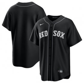 Men\'s Boston Red Sox Blank Black Lights Out Limited Stitched Baseball Jersey