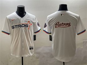 Men\'s Houston Astros Team Big Logo White 2025 City Connect Limited Stitched Baseball Jersey Cheap