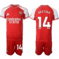 Men's Arsenal F.C #14 Eddie Nketiah Red 2025 Home Soccer Jersey Suit Cheap