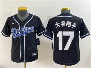 Cheap Youth Los Angeles Dodgers #17 Shohei Ohtani Black Stitched Baseball Jersey