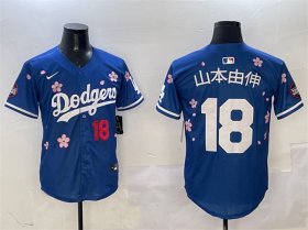 Men\'s Los Angeles Dodgers #18 Yoshinobu Yamamoto Royal 2025 Tokyo Series Limited Stitched Baseball Jersey Cheap