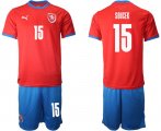 Wholesale Cheap Men 2020-2021 European Cup Czech Republic home red 15 Soccer Jersey
