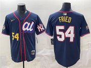 Men's American League #54 Max Fried Navy 2025 All-Star Edition Limited Stitched Baseball Jersey Cheap Wholesale