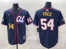 Men\'s American League #54 Max Fried Navy 2025 All-Star Edition Limited Stitched Baseball Jersey Cheap Wholesale