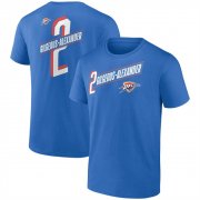 Men's Oklahoma City Thunder #2 Shai Gilgeous-Alexander Blue Full-Court Press Name & Number T-Shirt Cheap