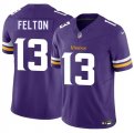Cheap Men's Minnesota Vikings #13 Tai Felton Purple 2025 Draft F.U.S.E. Vapor Untouchable Limited Football Stitched Jersey