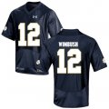Wholesale Cheap Notre Dame Fighting Irish 12 Brandon Wimbush Navy College Football Jersey