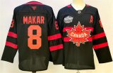 Men's Canada #8 Cale Makar Black 2025 4 Nations Face-Off Premium With A Patch Stitched Jersey Cheap