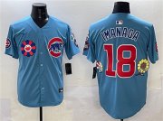 Cheap Men's Chicago Cubs #18 Shota Imanaga Blue 2025 Tokyo Series 2nd Alternate Limited Stitched Baseball Jersey