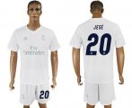 Wholesale Cheap Real Madrid #20 Jese Marine Environmental Protection Home Soccer Club Jersey
